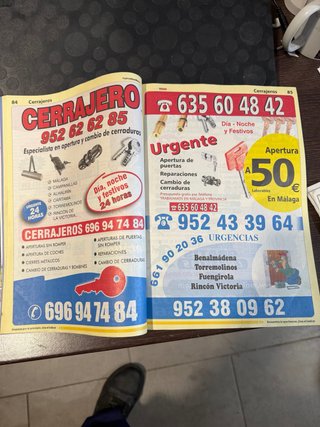 Servicio de cerrajería y apertura 24 horas