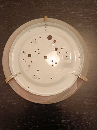 Plafoniera 30 cm vetro e metallo