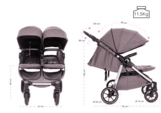 Silla gemelar BM Easy Twin 4.0 + regalos