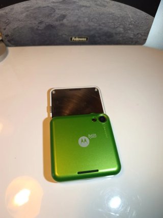 Teléfono Vintage Motorola Plata/Verde