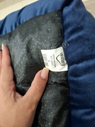Cama para perro azul