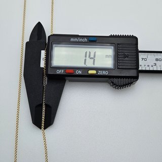 Cadena de Oro 18K, Barbada, Cubana, 3,68gr, 70cm