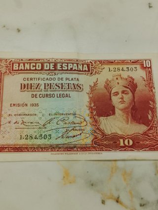 Billete 10 Pesetas Banco de España 1935