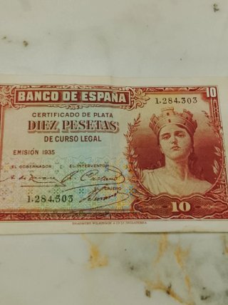 Billete 10 Pesetas Banco de España 1935