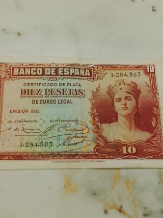 Billete 10 Pesetas Banco de España 1935