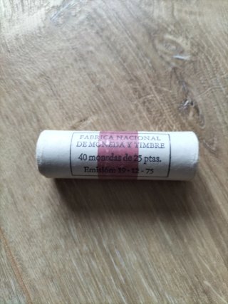Rollo 40 Monedas 25 Pesetas 1975 estrella 76