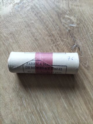 Rollo 40 Monedas 25 Pesetas 1975 estrella 76