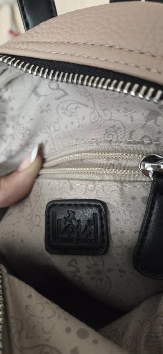 Mochila Lois Jeans Beige y Verde Militar