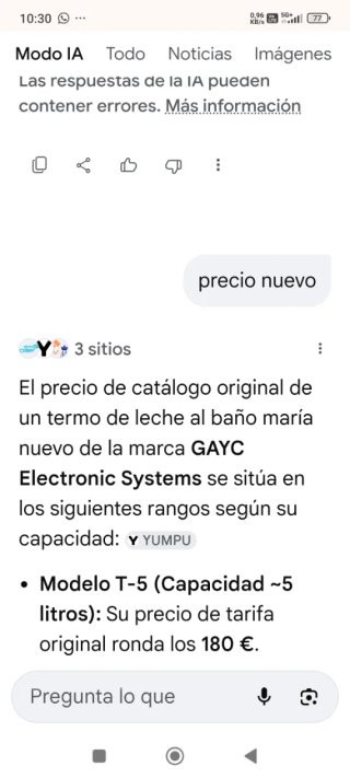 Calentador de leche GAYC Electronic Systems Oferta