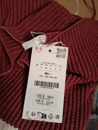 Top Zara textura drapeado talla S