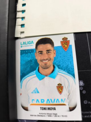 Cromo Toni Moya LaLiga Hypermotion Panini