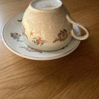 San Claudio 6 tazas de café y platos Antiguo 100