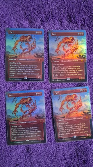 4x Fury Borderless Foil MTG Cards