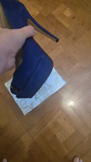 Peep toes azules