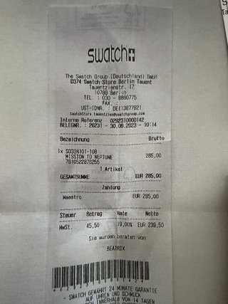 Swatch Mission to Neptune Moonshine Gold nuovo
