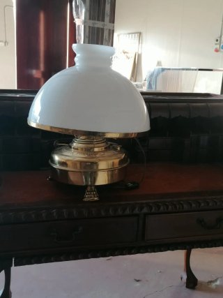 Lampada stile marina oro e bianco