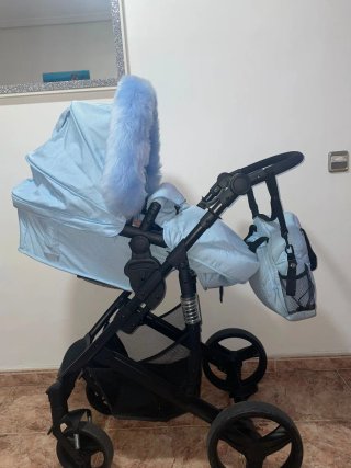 Carro de bebé azul