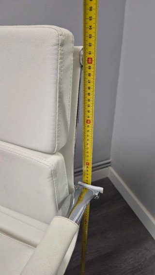 Silla de escritorio piel blanca
