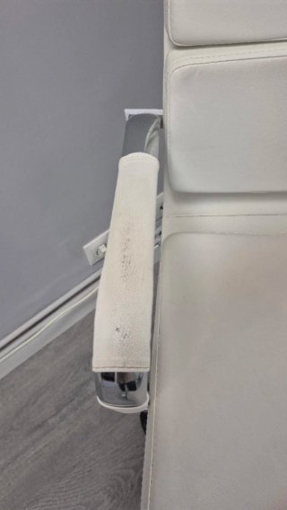 Silla de escritorio piel blanca