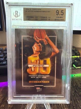 Victor Wembanyama Topps Now 9.5 Beckett NBA