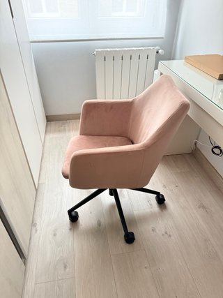 Silla escritorio terciopelo rosa Westwing