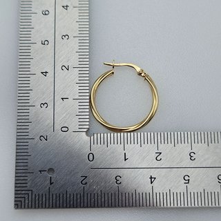 Pendientes Aros Aretes de Oro 18K, 1,27gr, 2cm