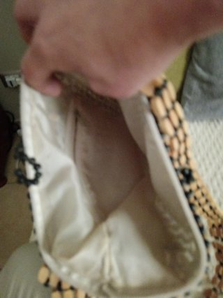 Borsa in legno e tessuto