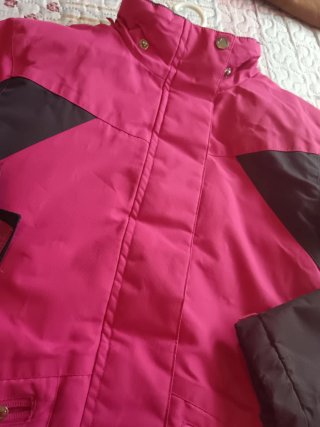 Abrigo niña rosa y gris 8/9 años