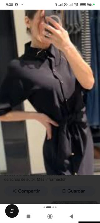 Vestido Zara largo botones dorados XS