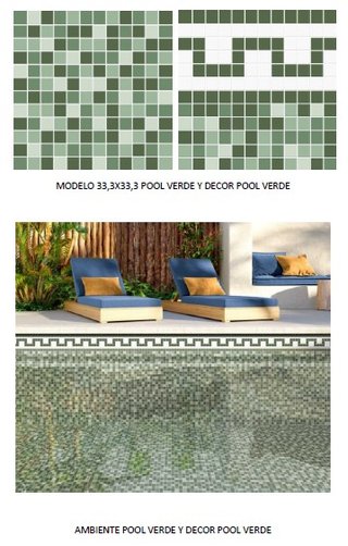 Revestimiento Piscina Azul Cerámica/Porcelana