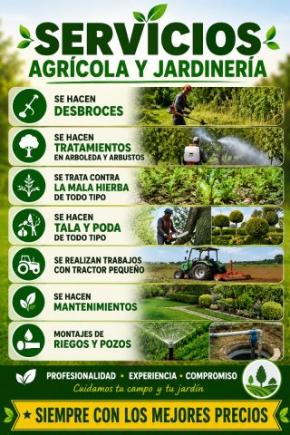 Servicios baratos agrícolas y jardinería