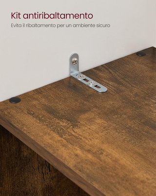 Mensola a 10 cubi, mensola con scomparti aperti, organizer per decorazioni, cornici per foto, piante, soggiorno, camera da letto, studio, 29 x 129,5 x 129,5 cm, marrone vintage LBC10BX