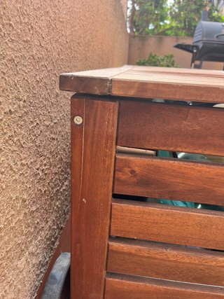 Cajón exterior madera teca 122x56x55