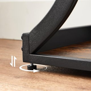 Mesa Consola, Mesa de Entrada, Patas Curvas, Tablero de Mesa Alargado, para Sala de Estar, Pasillo, Dormitorio, Estilo Industrial, Marrón Rústico y Negro LNT089B01