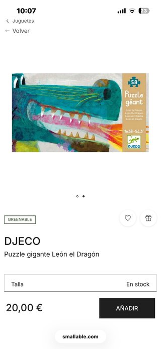 Puzzle Dragón Gigante marca Djeco
