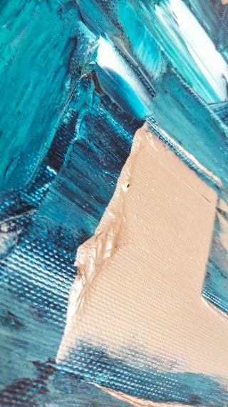 Quadro materico blu e argento