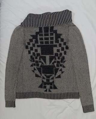 Suéter, Armani Exchange, gris, con diseño, talla M