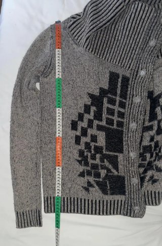 Suéter, Armani Exchange, gris, con diseño, talla M