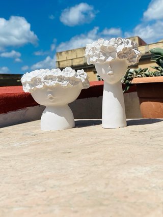 Set 2 vasi gesso