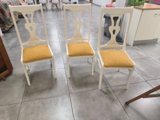 Juego de 4sillas de comedor blancas