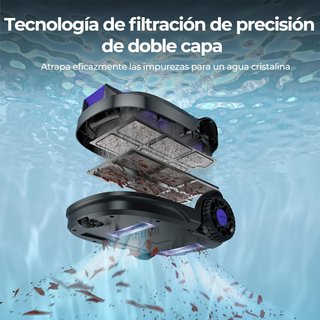 Robot Limpiafondos Piscina Doble Motor Batería