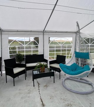 Pack Muebles Jardín Negro y Turquesa
