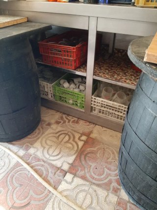 Mueble bar, acero inox
