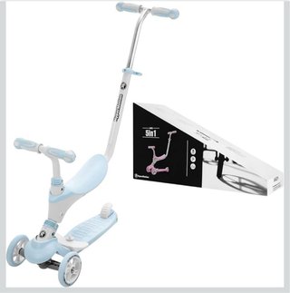 Patinete 5 en 1 Celeste y Blanco