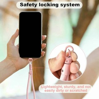 Cordón Universal Giratorio para Teléfono Móvil Rosa