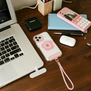 Cordón Universal Giratorio para Teléfono Móvil Rosa
