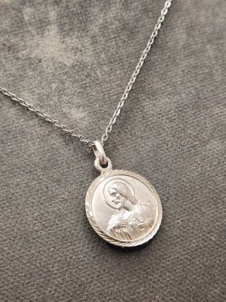 Medalla Reversible PLATA DE LEY + Cadena