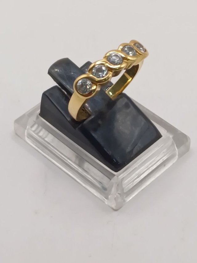 Anillo cinco circo de oro 18k ,5,40gr Ref.G-017.