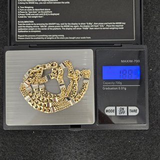 Cadena de Oro 18K, Cubana Combinada, 18,8gr, 45cm