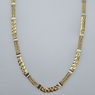 Cadena de Oro 18K, Cubana Combinada, 18,8gr, 45cm